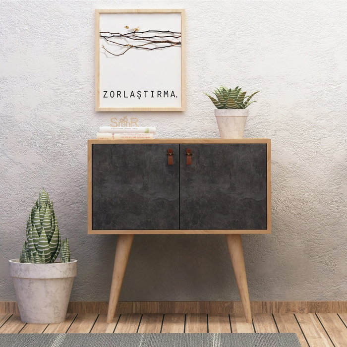 Hanah Home Consola Dencia en Roble y Gris Oscuro Hanah Home Consola Dencia en Roble y Gris Oscuro